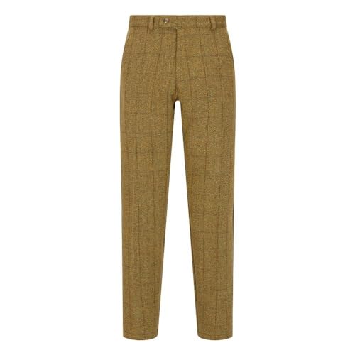 WALKER AND HAWKES - Men's Derby Tweed Leighton Suit Trousers - Light Sage - W42 Regular (31'') von WALKER AND HAWKES