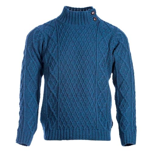 WALKER AND HAWKES Mountfield - Herren Pullover aus Merinowolle - Dunkelblau - L von WALKER AND HAWKES