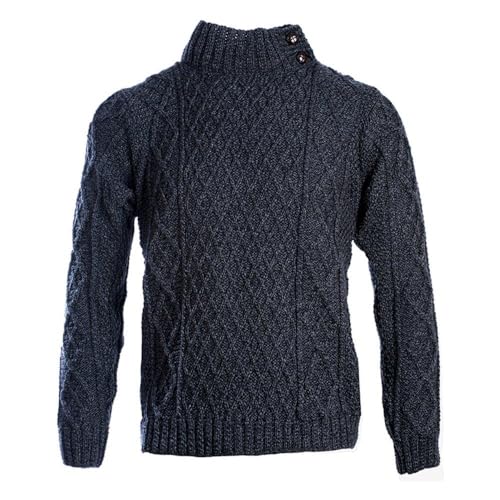 WALKER AND HAWKES Mountfield - Herren Pullover aus Merinowolle - Stahlgrau - S von WALKER AND HAWKES