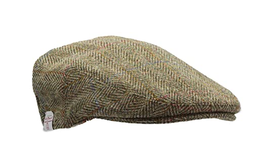 WALKER AND HAWKES Oakmoor - Schiebermütze aus Harris-Tweed - Country-Stil - Moosgrün - M von WALKER AND HAWKES