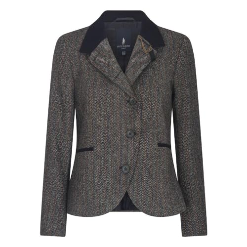 WALKER AND HAWKES Sasha - Damen Blazer aus Tweed - Blue Moon - 34 von WALKER AND HAWKES