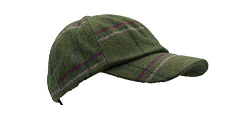 WALKER AND HAWKES Unisex Baseballkappe aus Tweed - Country-Stil - Salbeigrün mit rosafarbenen Streifen - Einheitsgröße WALKER AND HAWKES Unisex Baseballkappe aus Tweed - Country-Stil - Salbeigrün mit rosafarbenen Streifen - Einheitsgröße von WALKER AND HAWKES