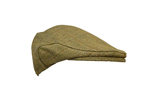 WALKER AND HAWKES Unisex Schiebermütze aus Tweed Dainton - Country-Stil Wasserdicht - Helles Salbeigrün - XXL (61cm) von WALKER AND HAWKES