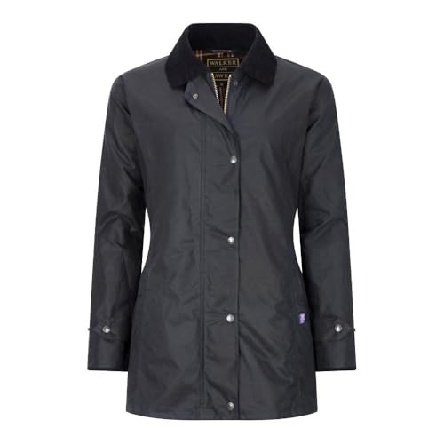 WALKER AND HAWKES - Victoria - Damen Country-Jacke gewachst - für die Jagd geeignet klassischer Stil - Rot - EU 36 (UK 8) von WALKER AND HAWKES