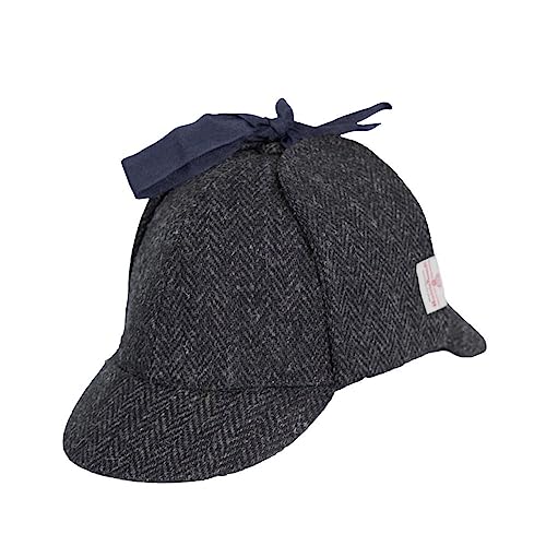 WALKER AND HAWKES - Watson - Unisex Deerstalker-Mütze aus Harris Tweed - Rotguss - L (59cm) von WALKER AND HAWKES