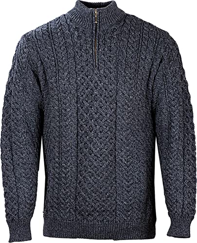 WALKER AND HAWKES Woodham - Herren Pullover aus Merinowolle - Stahlgrau - L von WALKER AND HAWKES