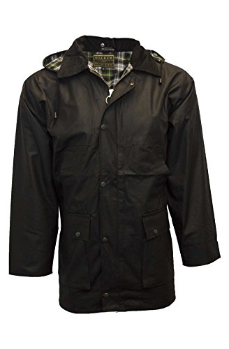 Walker & Hawkes Benson - Herren Jagd-Mantel gewachst - ohne Wattierung - Country-Stil - Schwarz - XXL Walker & Hawkes Benson - Herren Jagd-Mantel gewachst - ohne Wattierung - Country-Stil - Schwarz - XXL von WALKER AND HAWKES