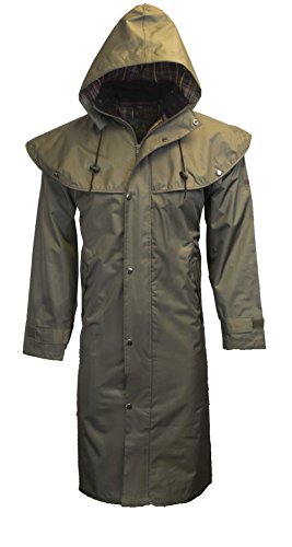 Walker & Hawkes - Outdoor Country Midland Cape with Detachable Hood - Olive - Small von WALKER AND HAWKES