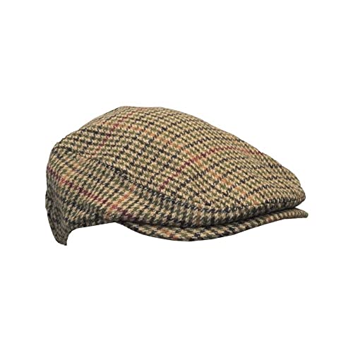 Walker & Hawkes - Unisex Schiebermütze aus Wolle - Flache Schirmmütze im Country-Stil - Braun - Größe 2XL (61cm) von WALKER AND HAWKES