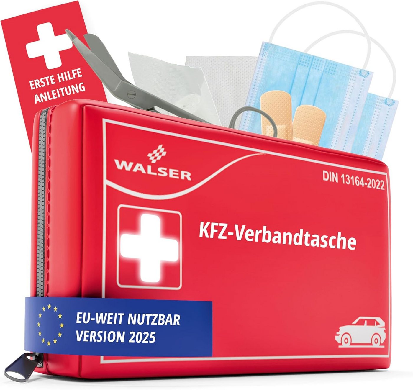 WALSER Erste-Hilfe-Set Walser Auto Verbandskasten 2025 DIN 13164, Erste Hilfe Set, sehr gut WALSER Erste-Hilfe-Set Walser Auto Verbandskasten 2025 DIN 13164, Erste Hilfe Set, sehr gut von WALSER