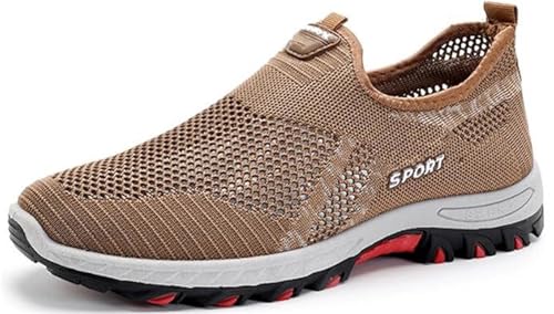 Kühlender Komfort-Sneaker, 2025 Sommer, atmungsaktive Netz-Slip-Ons für Herren, weiche Unterseite, rutschfeste Wanderschuhe, Netzstoff, atmungsaktiv, flache Pantoletten, coffee, 46 EU Kühlender Komfort-Sneaker, 2025 Sommer, atmungsaktive Netz-Slip-Ons für Herren, weiche Unterseite, rutschfeste Wanderschuhe, Netzstoff, atmungsaktiv, flache Pantoletten, coffee, 46 EU von WAMIZEU