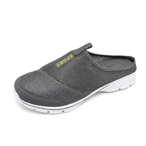 Leichte, atmungsaktive, lässige Halbsportschuhe, orthopädische Schuhe für Damen, leichte Sommer-Sneaker mit geschlossener Zehenpartie, dunkelgrau, 45 EU Leichte, atmungsaktive, lässige Halbsportschuhe, orthopädische Schuhe für Damen, leichte Sommer-Sneaker mit geschlossener Zehenpartie, dunkelgrau, 45 EU von WAMIZEU