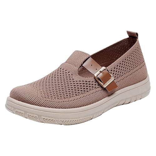 Orthopädische Wanderschuhe für Damen, leger, atmungsaktiv, weiche Sohle, orthopädische Schuhe für Damen, Slip-On-Sneaker, bequem, atmungsaktiv, coffee, 45 EU Orthopädische Wanderschuhe für Damen, leger, atmungsaktiv, weiche Sohle, orthopädische Schuhe für Damen, Slip-On-Sneaker, bequem, atmungsaktiv, coffee, 45 EU von WAMIZEU