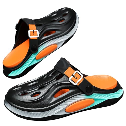 WAMIZEU Damen Herren Sommer Dicke Sohle rutschfest Casual Sandalen Leichte Bequeme Fußgewölbeunterstützung Strand Garten Schuhe, Schwarz , 46 EU WAMIZEU Damen Herren Sommer Dicke Sohle rutschfest Casual Sandalen Leichte Bequeme Fußgewölbeunterstützung Strand Garten Schuhe, Schwarz , 46 EU von WAMIZEU