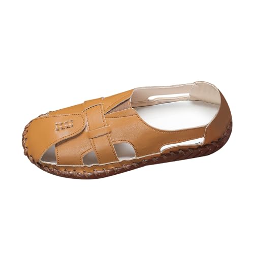 WAMIZEU Fischer-Sandalen für Damen, geschlossene Zehenpartie, Leder, Gladiator-Sandalen, Doc Martin, breite Passform, Fischerschuhe, Braun 1, 44 EU WAMIZEU Fischer-Sandalen für Damen, geschlossene Zehenpartie, Leder, Gladiator-Sandalen, Doc Martin, breite Passform, Fischerschuhe, Braun 1, 44 EU von WAMIZEU