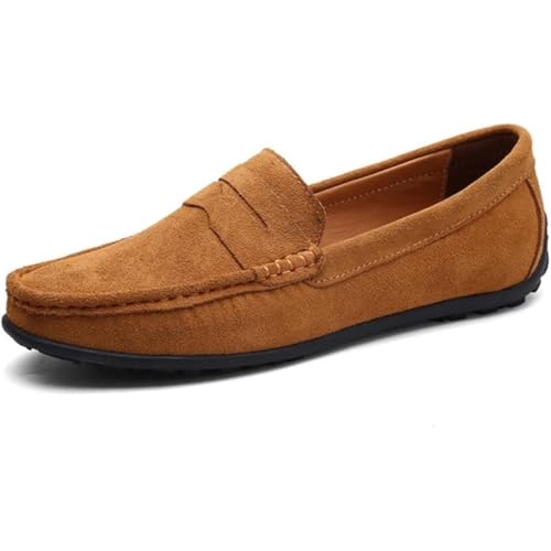 WAMIZEU Mokassins für Herren, Halbschuhe für Herren, Loafer und Mokassins, runde Zehenpartie, leichter Wildleder-Loafer, Old Money Suede Loafer, braun, 35 EU WAMIZEU Mokassins für Herren, Halbschuhe für Herren, Loafer und Mokassins, runde Zehenpartie, leichter Wildleder-Loafer, Old Money Suede Loafer, braun, 35 EU von WAMIZEU