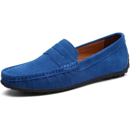 WAMIZEU Mokassins für Herren, Halbschuhe für Herren, Loafer und Mokassins, runde Zehenpartie, leichter Wildleder-Loafer, Old Money Suede Loafer, hellblau, 35 EU WAMIZEU Mokassins für Herren, Halbschuhe für Herren, Loafer und Mokassins, runde Zehenpartie, leichter Wildleder-Loafer, Old Money Suede Loafer, hellblau, 35 EU von WAMIZEU