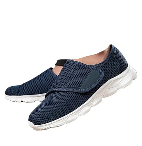 Wanderschuhe für geschwollene Füße, verstellbarer Riemen, breite Passform, orthopädisch, atmungsaktiv, Diabetiker-Schuhe, Lauf-Sneaker für Damen, ältere Menschen, geschwollene Schmerzlinderung von WAMIZEU