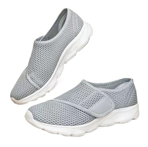 Wanderschuhe für geschwollene Füße, verstellbarer Riemen, breite Passform, orthopädisch, atmungsaktiv, Diabetiker-Schuhe, Lauf-Sneaker für Damen, ältere Menschen, geschwollene Schmerzlinderung Wanderschuhe für geschwollene Füße, verstellbarer Riemen, breite Passform, orthopädisch, atmungsaktiv, Diabetiker-Schuhe, Lauf-Sneaker für Damen, ältere Menschen, geschwollene Schmerzlinderung von WAMIZEU