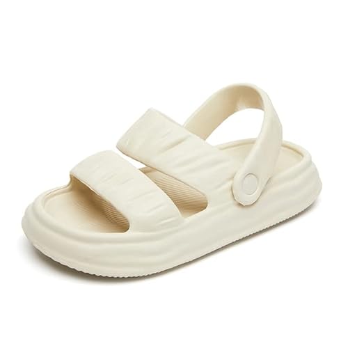 2023 Sommer Damen Mode Hausschuhe Lässige Römische Schuhe Mädchen Weiß Sportschuhe Schwarz Strandsandalen - Beige, 38 von WANAM