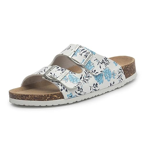 2023 neue Sommer Strand Kork Hausschuhe Casual Doppel Schnalle Rutschfeste Clogs Slides Frauen Slip auf Flip Flop Schuhe -06-38 von WANAM