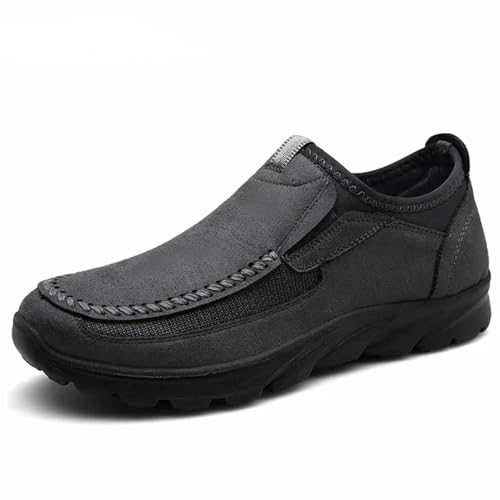 Männer Casual Schuhe Leichte Weiche Sohle Bequeme Slip-On Leder Schuhe Männer Fahren Schuh Groß von WANAM