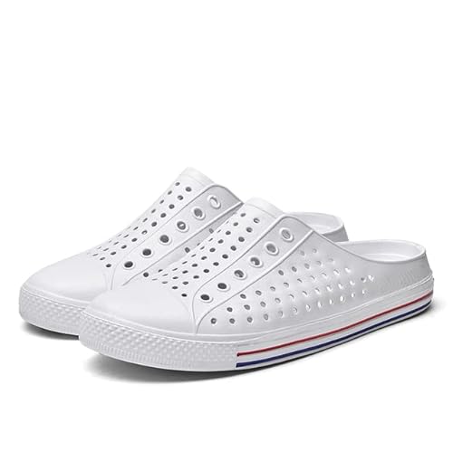 Sommer Flip Flops Herren Strandpantoffeln Freizeitschuhe Slides Herren Sippers Loch Schuhe Unisex Clogs hombre-wyL357-baise,8,5 von WANAM