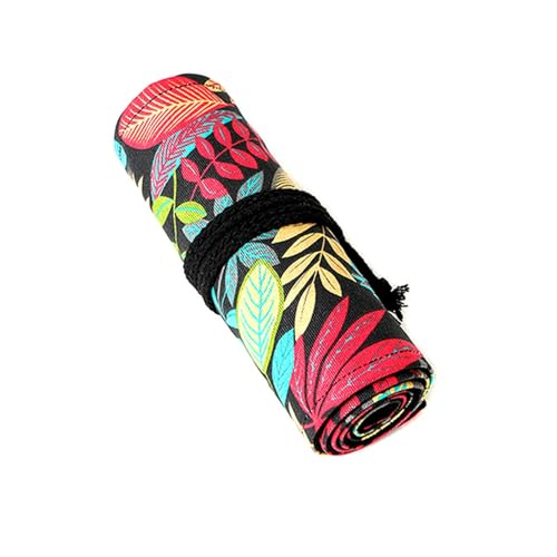 WANAM Löcher Roll Up Fall Schule Studenten Schreibwaren Liefert Nette Stift Tasche Wrap Halter Lagerung Beutel, B135-12 Löcher, Einheitsgröße von WANAM