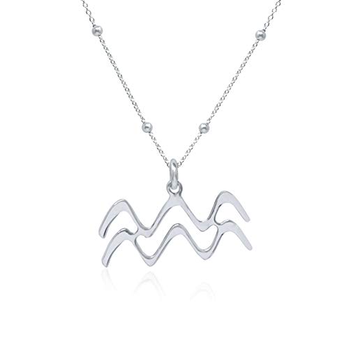 WANDA PLATA Kette Sternzeichen für Damen 925er Sterlingsilber, Horoskop Anhänger, Astrologie (Wassermann) von WANDA PLATA