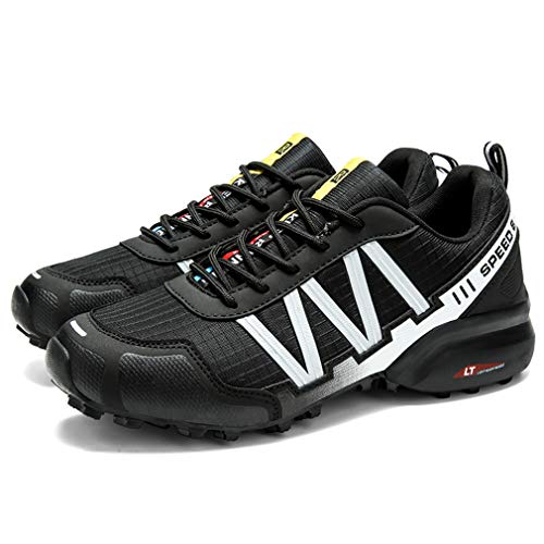 Herren-Bergschuhe, Trekking-Schuhe, Trail Running, atmungsaktiv, Wanderschuhe, rutschfest, Kletterschuhe, Speedcross 3., Speed3 Cpblack White 47, 47 EU von WANDER EU