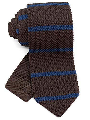 WANDM Herren Spitzstrick Krawatte Krawatte Breite 7 cm waschbares Muster - Braun - von WANDM