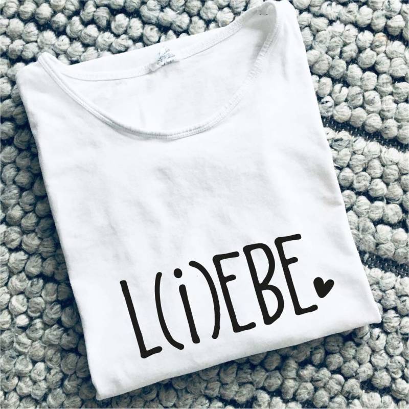 Bügelbild "L(IEbe", Mehrere Größen Und Farben Zur Auswahl Bügelbild "L(IEbe", Mehrere Größen Und Farben Zur Auswahl von WANDelbarShop