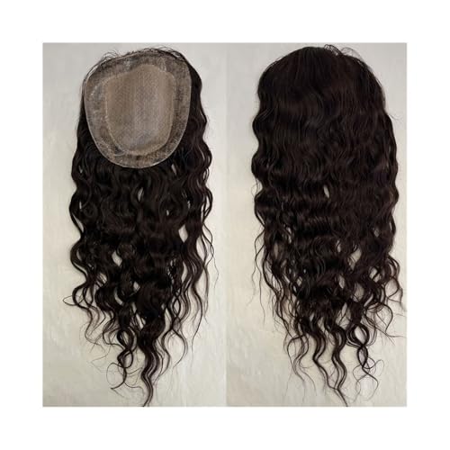 Topper für Frauen Hair Toppers for Women, 12x13CM Large Silk Base with PU Around Human Hair Toppers Hairpieces, 8-22" Long Loose Wave European Virgin Hair Toppers Haaraufsätze(16 inches) von WANGHAI-666