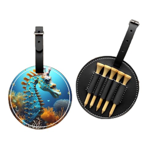 Blue Seepferdchen Golf Tees Organizer-Tasche – vielseitige schwarze Gürtelclip Sporttasche – leichte und einfach zu tragende Aufbewahrungsbox Blue Seepferdchen Golf Tees Organizer-Tasche – vielseitige schwarze Gürtelclip Sporttasche – leichte und einfach zu tragende Aufbewahrungsbox von WANGLO