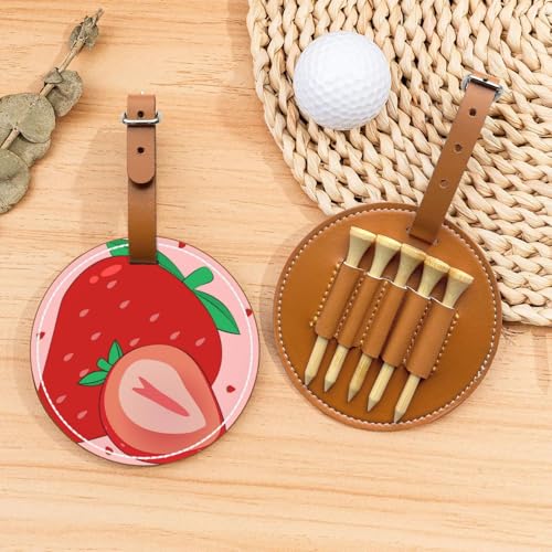Cartoon-Erdbeer-Golftee-Organizer-Tasche – vielseitige braune Gürtelclip-Sporttasche – leichte und einfach zu tragende Aufbewahrungsbox Cartoon-Erdbeer-Golftee-Organizer-Tasche – vielseitige braune Gürtelclip-Sporttasche – leichte und einfach zu tragende Aufbewahrungsbox von WANGLO