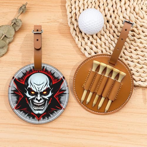 Evil Ghost Golf-Tees Organizer-Tasche in Rot und Schwarz – vielseitige braune Gürtelclip-Sporttasche – leichte und einfach zu tragende Aufbewahrungsbox Evil Ghost Golf-Tees Organizer-Tasche in Rot und Schwarz – vielseitige braune Gürtelclip-Sporttasche – leichte und einfach zu tragende Aufbewahrungsbox von WANGLO