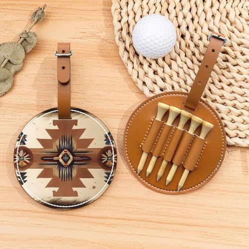 Golftee-Organizer-Tasche mit Indianer-Muster, vielseitige braune Gürtelclip-Sporttasche, leichte und einfach zu transportierende Aufbewahrungsbox Golftee-Organizer-Tasche mit Indianer-Muster, vielseitige braune Gürtelclip-Sporttasche, leichte und einfach zu transportierende Aufbewahrungsbox von WANGLO