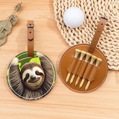 Niedliche Faultier-Golftee-Organizer-Tasche – vielseitige braune Gürtelclip-Sporttasche – leichte und einfach zu tragende Aufbewahrungsbox Niedliche Faultier-Golftee-Organizer-Tasche – vielseitige braune Gürtelclip-Sporttasche – leichte und einfach zu tragende Aufbewahrungsbox von WANGLO