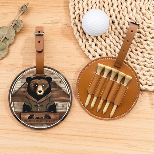 Rustikale Lodge Bear Golf-Tees Organizer-Tasche – vielseitige braune Gürtelclip Sporttasche – leichte und einfach zu tragende Aufbewahrungsbox Rustikale Lodge Bear Golf-Tees Organizer-Tasche – vielseitige braune Gürtelclip Sporttasche – leichte und einfach zu tragende Aufbewahrungsbox von WANGLO