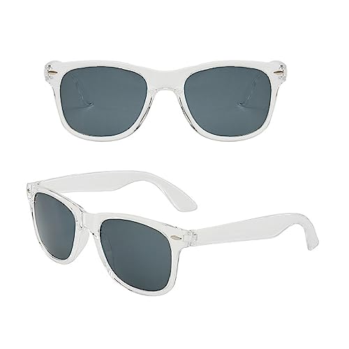 WANGOLK Klare Sonnenbrille für Damen, transparenter Rahmen, Nachtsicht-Sonnenbrille, Spiegel, reflektierende Brille, UV400-Auge, 1, Einheitsgröße WANGOLK Klare Sonnenbrille für Damen, transparenter Rahmen, Nachtsicht-Sonnenbrille, Spiegel, reflektierende Brille, UV400-Auge, 1, Einheitsgröße von WANGOLK