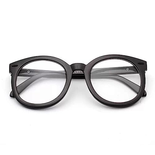 WANGOLK Modische, einfache Unisex-Brille, leicht, groß, schwarz, rund, schlichte Brille für Männer und Frauen, Brille zum Schutz des Computers, schlichte Brille WANGOLK Modische, einfache Unisex-Brille, leicht, groß, schwarz, rund, schlichte Brille für Männer und Frauen, Brille zum Schutz des Computers, schlichte Brille von WANGOLK