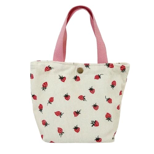WANGPENG Tasche Frauenbeutel Erdbeer Make -up Lunchbag Female Travel Umhängetasche Tragbare Aufbewahrung Handtasche von WANGPENG