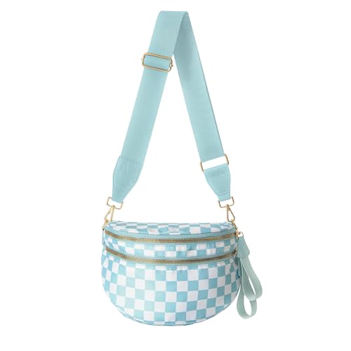 WANGPENG Tasche Schwarz -weiße Karierte Taillenbeutel, Crossbody -tailentasche, Tägliche Pendlertasche WANGPENG Tasche Schwarz -weiße Karierte Taillenbeutel, Crossbody -tailentasche, Tägliche Pendlertasche von WANGPENG