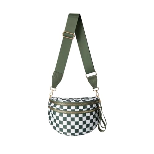 WANGPENG Tasche Schwarz -weiße Karierte Taillenbeutel, Crossbody -tailentasche, Tägliche Pendlertasche WANGPENG Tasche Schwarz -weiße Karierte Taillenbeutel, Crossbody -tailentasche, Tägliche Pendlertasche von WANGPENG
