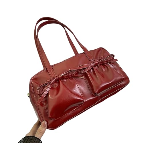 WANGQIQI tasche Bowknot Falten Frauen Umhängetasche Doppelte Große Kapazität -unterarmtasche Frauenhandtasche von WANGQIQI