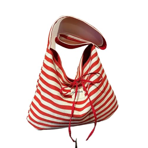 WANGQIQI tasche Großkapazität Einkaufstasche Frauen Einzelner Schulter -cross -body -taschen Gestreifte Tasche, Aufbewahrungstasche, Handtasche, Tägliche Pendlertasche von WANGQIQI