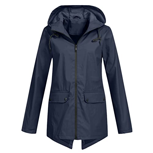 Regenjacke Laufen Damen Übergangsjacke Frühling Trenchcoat Grün Jacke Zip Hoodie Übergangsjacke Elegant Softshelljacke Frühling Regenmantel Wasserdicht Wasserdicht Wasserdicht Gefüttert Regenjack von WANGTIANXUE