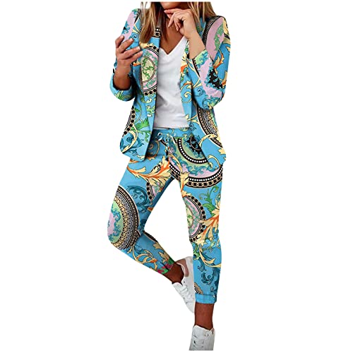 WANGTIANXUE Hosenanzug Damen Die Discounter Elegant Business Anzug Set Hosenanzug Blazer Hose 2-teilig Anzug Karo Einfarbig Zweiteiler Sale Angebote Slimfit Festlich Sportlich Hosenanzug Streetwear von WANGTIANXUE