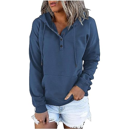 WANGTIANXUE Kapuzenpullover Damen Langarm Knöpfleiste Pullover mit Kordelzug Freizeit V-Ausschnitt Hooded Sweatshirt Klassisch Sweatjacke 2024 Kapuzenjacke Autumn Winter Lang Hoodie Sweatshirtjacke WANGTIANXUE Kapuzenpullover Damen Langarm Knöpfleiste Pullover mit Kordelzug Freizeit V-Ausschnitt Hooded Sweatshirt Klassisch Sweatjacke 2024 Kapuzenjacke Autumn Winter Lang Hoodie Sweatshirtjacke von WANGTIANXUE