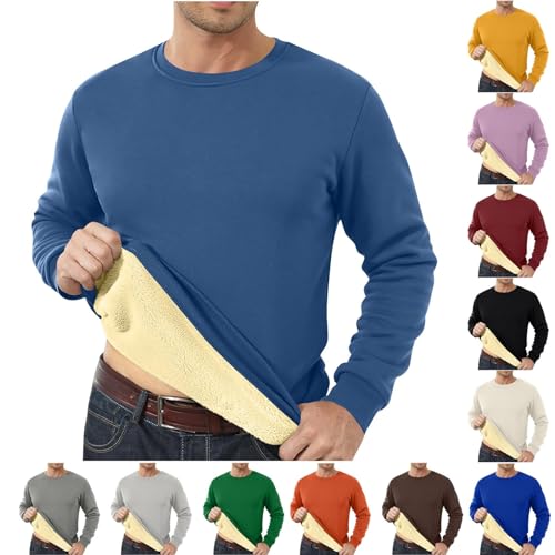 WANGTIANXUE Pullover Herren Winter Rundhals Warme Fleece Pulli Oberteile Langarm Casual Sweatshirt Pullover Herren ohne Kapuze Einfarbig Herrenpullover Verdickte Fleecepullover Winterpullover Männer WANGTIANXUE Pullover Herren Winter Rundhals Warme Fleece Pulli Oberteile Langarm Casual Sweatshirt Pullover Herren ohne Kapuze Einfarbig Herrenpullover Verdickte Fleecepullover Winterpullover Männer von WANGTIANXUE